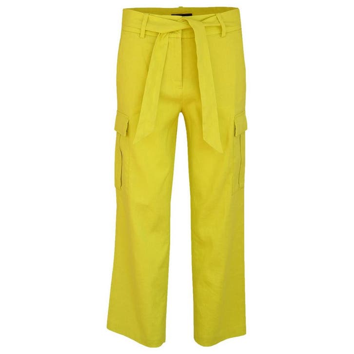 Cambio • linnen cargo broek Kaia in lime • 36, Vêtements | Femmes, Culottes & Pantalons, Envoi