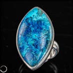 azuriet-ring van 925 zilver – natuurlijke schoonheid in
