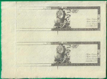 Italië. - Kingdom of Sardinia - 2 x 100 Lire - uncut sheet