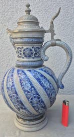 Wijnkruik - Duitse Westerwald-jug - Steengoed - Bartmann jug