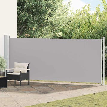 vidaXL Tuinscherm uittrekbaar 614x160 cm grijs, Verzenden, Nieuw