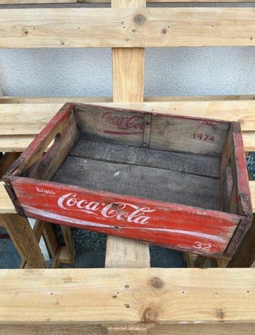 Coca-Cola - Doos - Hout, Metaal - Krat Coca-Cola-flessen