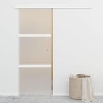 vidaXL Schuifdeur met zachte stops 76x205 cm ESG-glas en, Doe-het-zelf en Bouw, Deuren en Vliegenramen, Verzenden, Nieuw