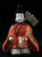 Set of 2 / Japanese Vintage HINA Doll Statue Samurai Man /