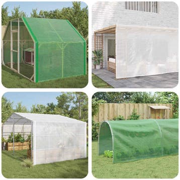 vidaXL Dekzeil leno 140 g/m² 8x8 m wit, Verzenden, Nieuw