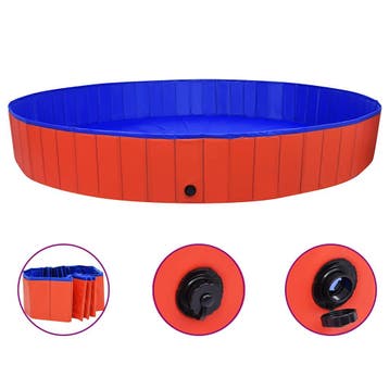 vidaXL Hondenzwembad inklapbaar 300x40 cm PVC rood, Verzenden, Nieuw