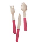 Roze Bestek Hout 18 delig, Verzenden