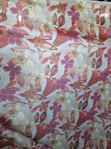 Elegante bloemmotiefstof van viscose - Textiel - 600 cm -