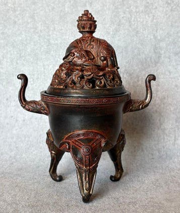 Wierookbrander - Brons - Olifanten, Antiek en Kunst