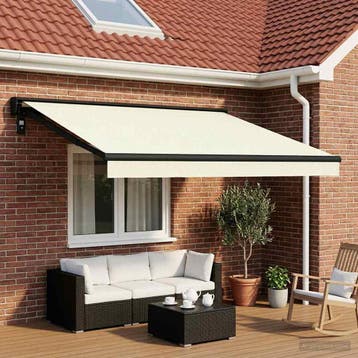 vidaXL Vervangingsdoek voor zonnescherm Crèmekleurig 450 ×, Tuin en Terras, Zonneschermen, Verzenden, Nieuw