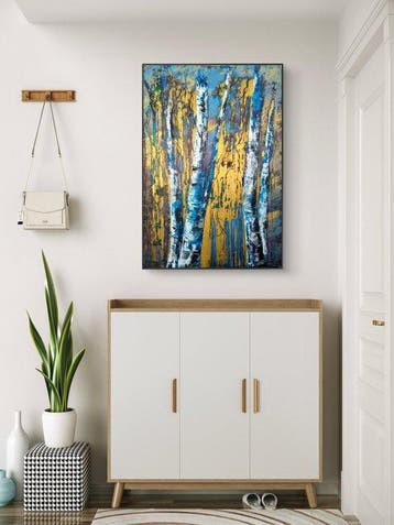 Jana Noldin - Birches Abstract Painting