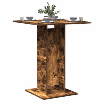 vidaXL Bistrotafel 60x60x75 cm bewerkt hout gerookt, Verzenden, Nieuw