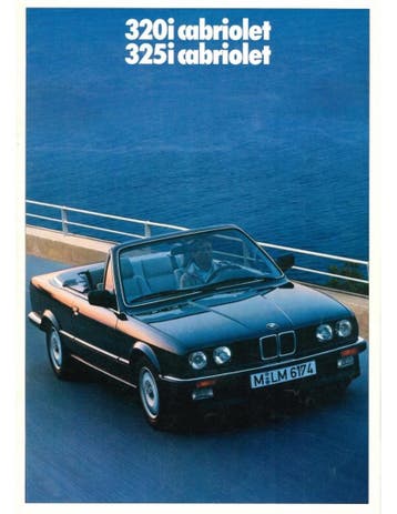 1987 BMW 3 SERIE CABRIO BROCHURE FRANS
