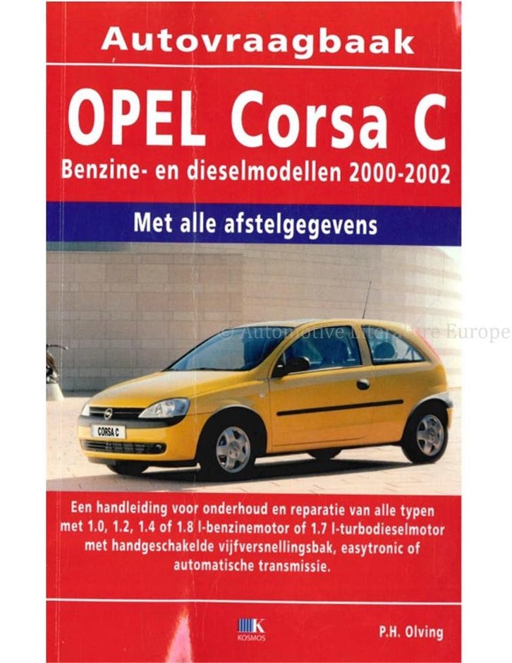 2000 - 2002 OPEL CORSA C VRAAGBAAK NEDERLANDS, Autos : Divers, Modes d'emploi & Notices d'utilisation
