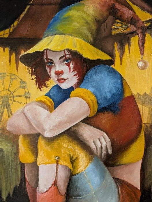 Clara Lumière (XX-XXI) - Lattesa dietro le quinte, Antiek en Kunst, Kunst | Schilderijen | Klassiek