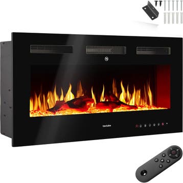 tectake Elektrische wandhaard - 106,5 x 12 x 43 cm