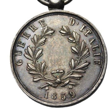 Italië. 1859- Medalla al Valor Militar, grado de plata
