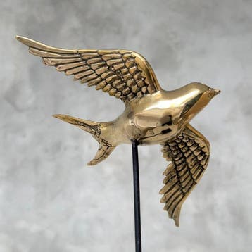 sculptuur, NO RESERVE PRICE - Swallow Fly Away on Stand - 19, Antiek en Kunst