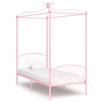 vidaXL Hemelbedframe metaal roze 90x200 cm, Verzenden, Nieuw