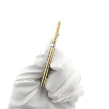 Gouden broche met zirconia, Gebruikt, Ophalen of Verzenden, Met edelsteen, Goud