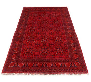 Afghan, Handgeknoopte unieke traditionele tapijt van fijne, Nieuw