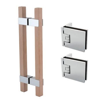 Flamea sauna set-Glans chroom-Glans chroom-10mm glas, Verzenden, Nieuw