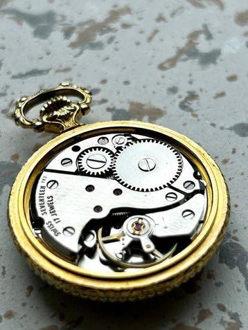 Cortébert - Vintage Swiss Pocket Watch 17 Jewels Manual Wind, Handtassen en Accessoires, Horloges | Heren, Nieuw