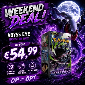 WEEKEND DEAL!! pokémon abyss eye (m5) boosterbox €54,99!, Hobby en Vrije tijd, Ophalen of Verzenden, Nieuw, Boosterbox, Foil