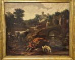 Domenico Brandi (1683-1736) - Paesaggio con pastore,, Antiek en Kunst, Kunst | Schilderijen | Klassiek