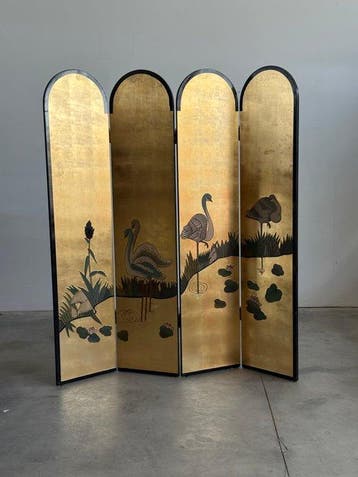 Kamerscherm - Hout, Goud - China - Antiek Chinees -, Antiek en Kunst