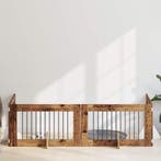 vidaXL Hondenhek met standaarden 4 pcs Oud hout 100 x 60 cm, Verzenden