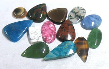 Set van prachtige cabochons, 100% natuurlijk Cabochon- 35.2