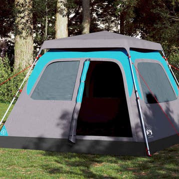 vidaXL Koepeltent 4-persoons snelontgrendeling blauw, Verzenden