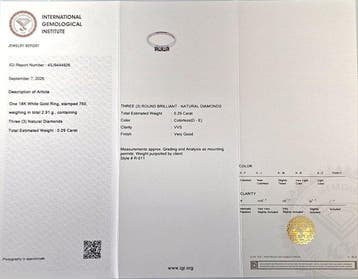 Verlovingsring 18 karaat. - 0.29ct. tw. Diamant (Natuurlijk)
