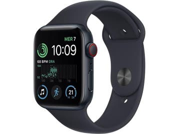 Apple Watch SE (2022) - Smartwatch - GPS + Cellular - 44mm -, Handtassen en Accessoires, Smartwatches, Verzenden, Zo goed als nieuw