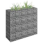 vidaXL Gabion plantenbak verhoogd 90x30x90 cm gegalvaniseerd, Verzenden, Nieuw