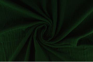 10 meter mousseline stof - donker groen - Double gauze, Verzenden