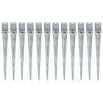 vidaXL Grondpinnen 12 st 10x10x91 cm gegalvaniseerd staal, Verzenden, Nieuw