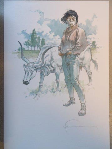 Bernard Prince Helden & Koeien - hc + gesigneerde prent -