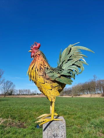 Figurine - Xl metal rooster - Fer, Métal