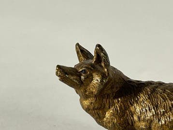 Beeldje - The Sly Fox - Verguld brons