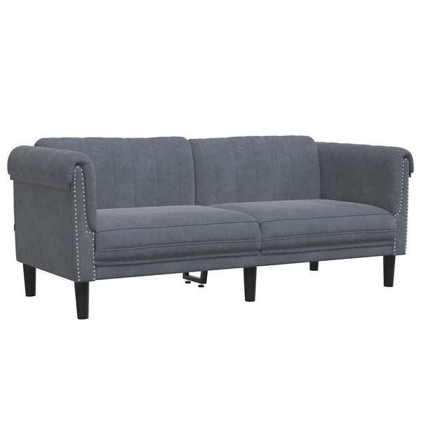 2-zitsbank fluweel donkergrijs | Retour Deal 58% (zetel), Maison & Meubles, Canapés | Salons, Envoi