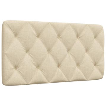 vidaXL Hoofdbordkussen 100 cm stof crèmekleurig, Verzenden