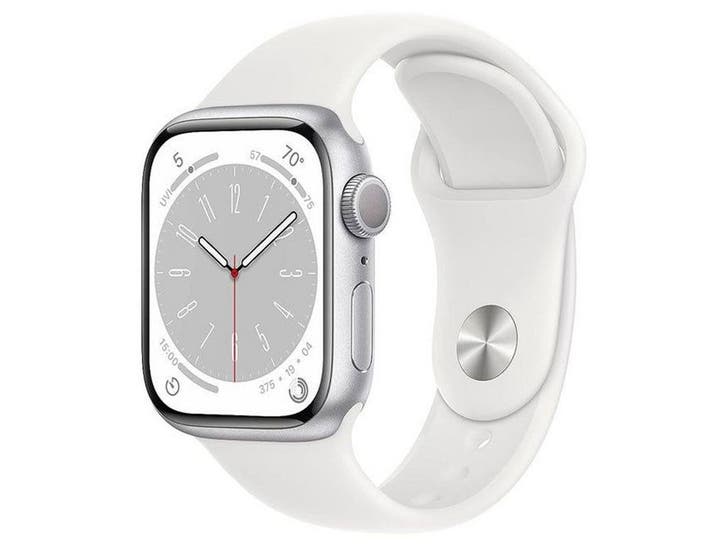 Apple Watch Series 8 - 45mm GPS - Zilver, Handtassen en Accessoires, Smartwatches, Zo goed als nieuw, Verzenden