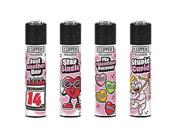 Clipper Aansteker - Anti Valentines       Set van 4, Verzenden