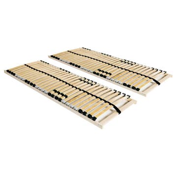 vidaXL Lattenbodems 2 st met 28 latten 7 zones 70x200 cm, Huis en Inrichting, Verzenden, Nieuw
