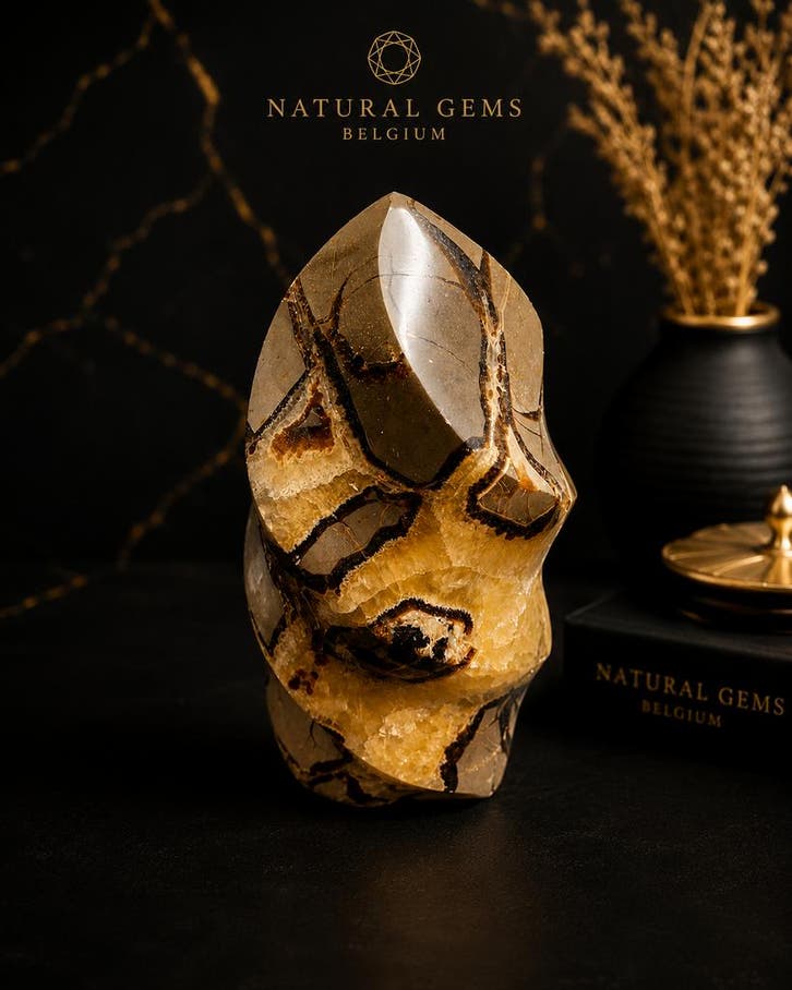 Natural Septarian Flame Tower – Polished Septarian Crystal D, Bijoux, Sacs & Beauté, Accessoires Autre, Envoi