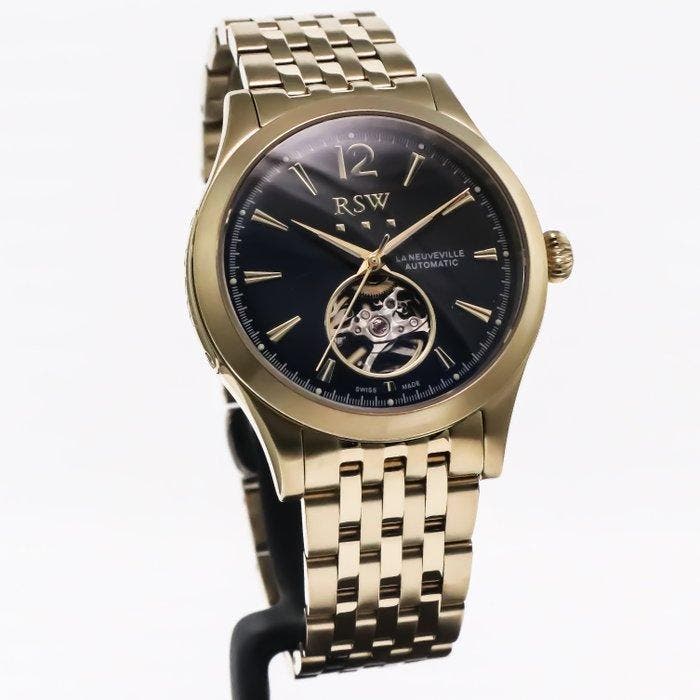 RSW - La Neuveville Automatic - RSWA166H-GG-3 - Sans prix de, Handtassen en Accessoires, Horloges | Heren