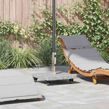 vidaXL Parasolvoet 30 kg Grijs Graniet Vierkant, Verzenden, Nieuw