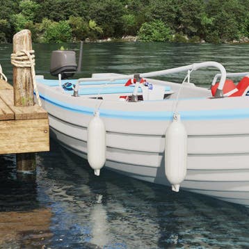 vidaXL Boot 2 st Ø 14 x 50 cm Wit PVC, Watersport en Boten, Bootonderdelen, Verzenden, Nieuw